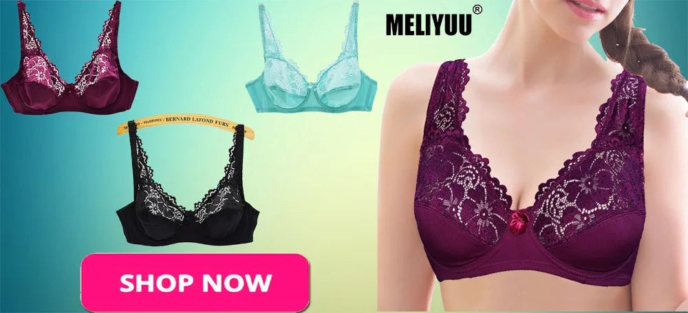 Plus Size Bras For Womens Lace Sexy Bra Perspective Underwire Female Lingerie BH Tops C D DD E F Cup