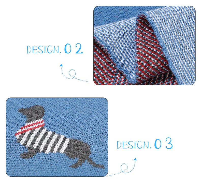 Baby Blanket Cotton Knit Super Soft Newborn Girl Boy Bed Plaid Crib Quilt Cute Dachshund Infant Stroller Covers Swaddle 100*80CM