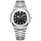 POEDAGAR Luxury Brand Men's Quartz Wristwatch Stainless Steel Waterproof Luminous Date Man Clock Square Business Watches For Men