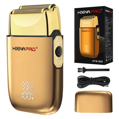 HIENA Shaving Machine Men Electric Shaver Hair Clipper Rechargeable Metal Housing Pro Electric Shaver for Men Electric Home