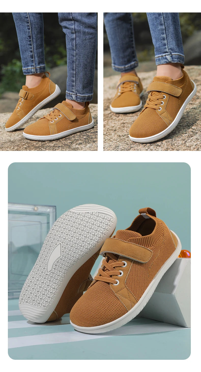 Kids wide foot barefoot shoes boys and girls minimalist kids sneakers natural opening shoes toddler small big kids walking shoes