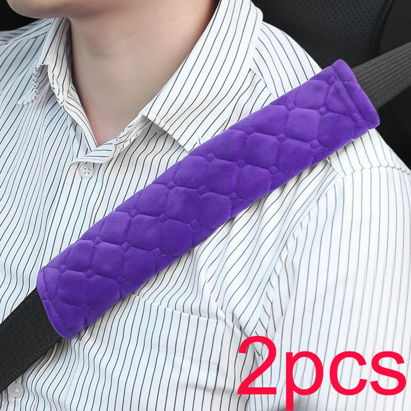 2pc Universal Car Safety Belt Cover Adjustable Seat Belt Cover Shoulder Strap Covers Car Shoulder Protector Pad Auto Accessories