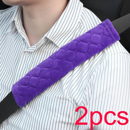 2pc Universal Car Safety Belt Cover Adjustable Seat Belt Cover Shoulder Strap Covers Car Shoulder Protector Pad Auto Accessories