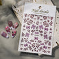 5D Pink Leopard Print Nail Art Stickers 8x10cm Pink/Black/Brown Leopard Nail Decal DIY Manicure Adhesived Leopard Slider