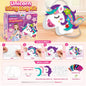 Kids DIY Sewing Bag Kit, Unicorn & Princess Theme Felt Art, 50+ Pieces Set, Creative Educational Toy for Kids