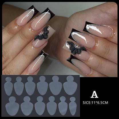 12pcs Manicure Paper Matte Paperless Tray Auxiliary For Nail Art Decorations Paperless Holder Extension Adhesive