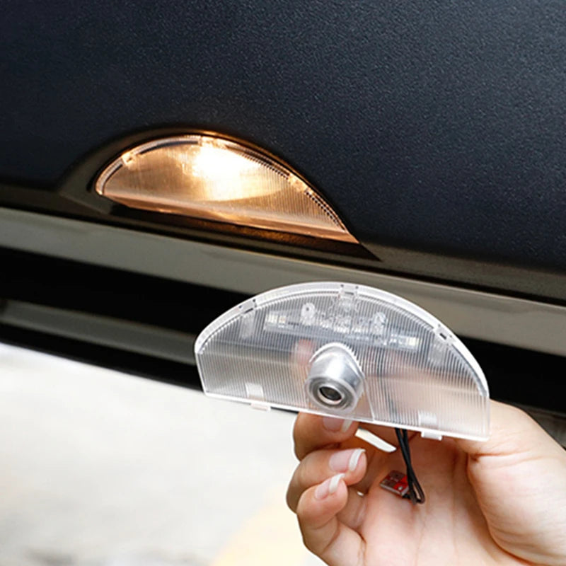 2Pcs LED Car Door Logo Projector Ghost Shadow Light For Mitsubishi Pajero V87 V93 V97 V80 2007 - 2015 2016 2017 2018 Accessories