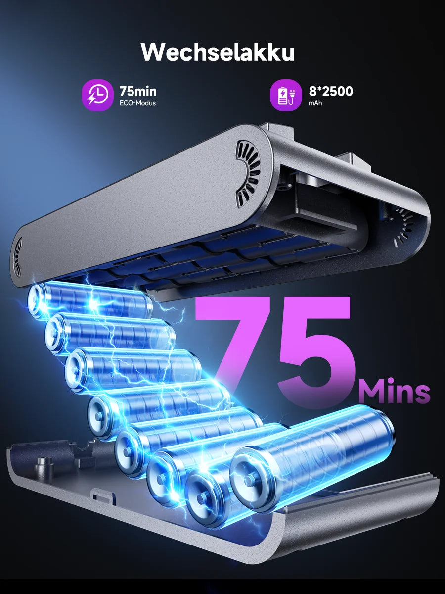 Tdyon Nova 70000PA 680W Cordless Vacuum Cleaner 75mins Long Runtime Removable Battery Self-Standing Wall Charging Vacuum Cleaner