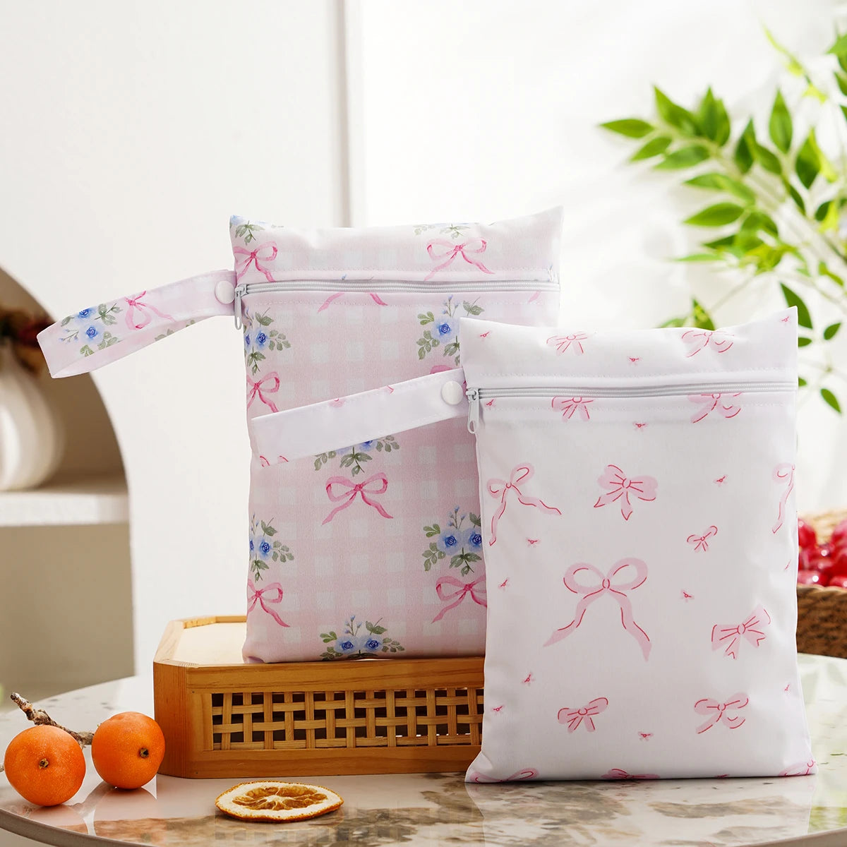 Elinfant 2pcs Waterproof Mini Storage Bag For Swimming,Beach&Gym,18*25cm Waterproof Diaper Bag,Wet Dry Bag
