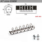 Metal Spiral Rings Binder Clip With 2 Pairs of Screw For Diary Notebook Planner A7 Binder Clip File Folder