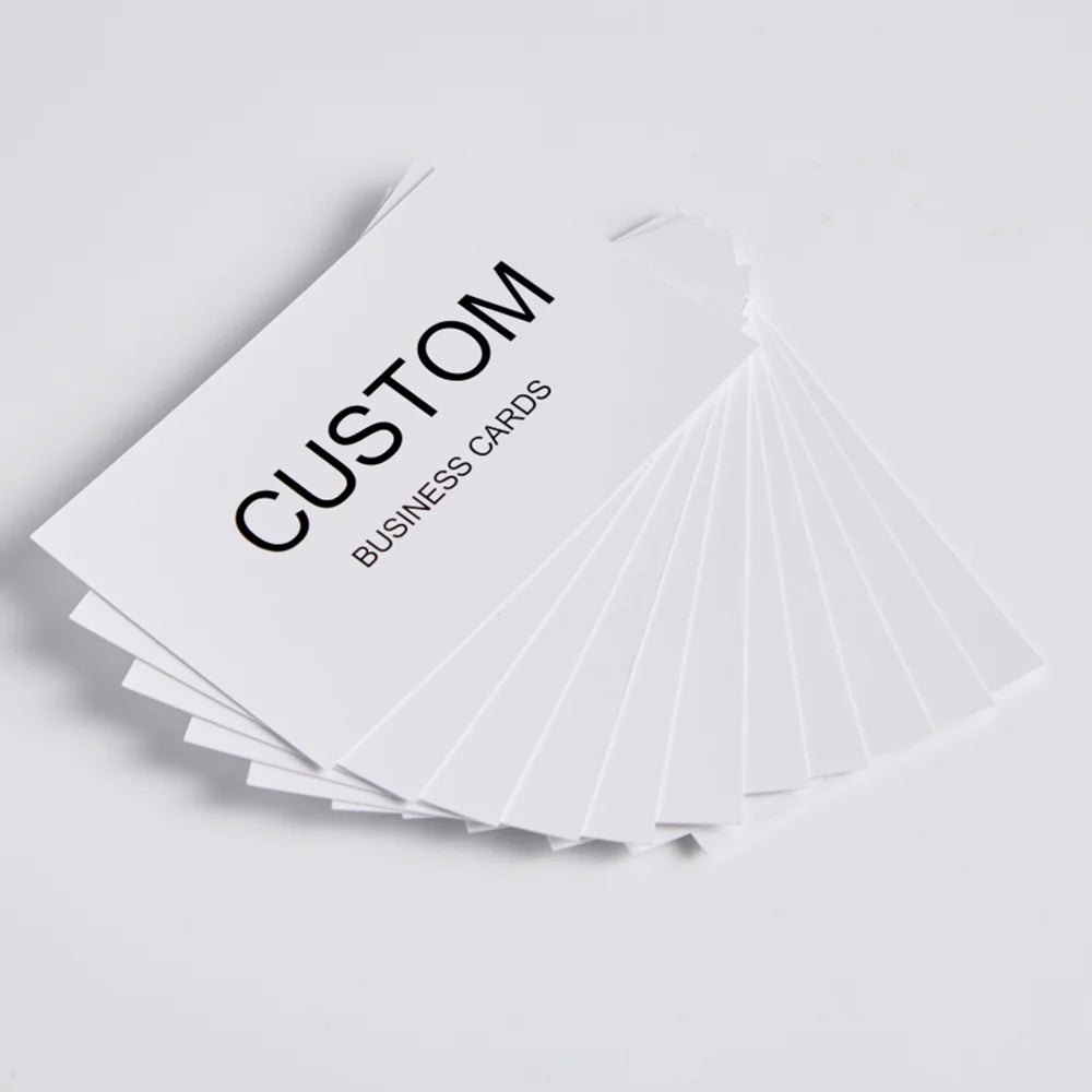 200/500/1000pcs Customizable Cards, Personalized Business Cards with Acrylic Storage Box, Matte Film Thank You Invitations