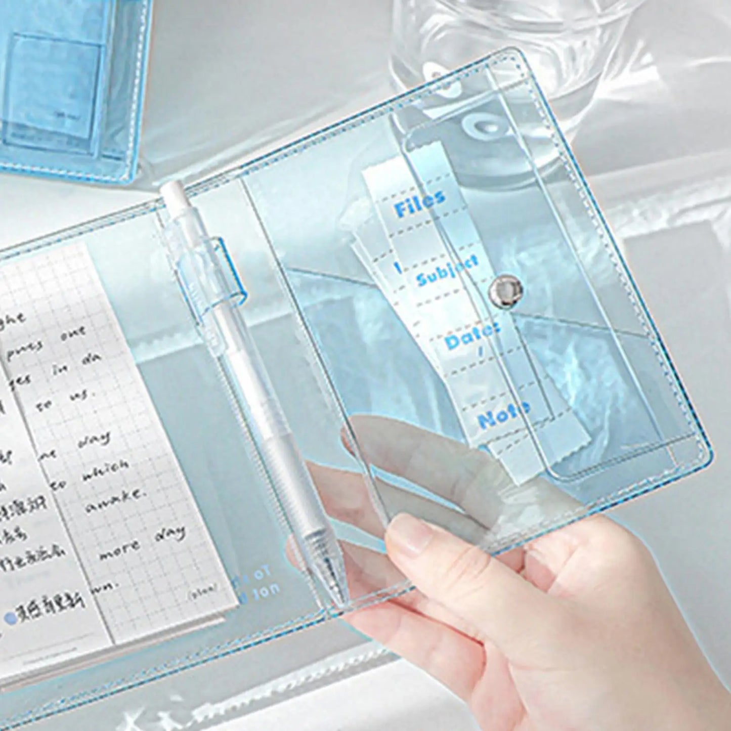 Binder Notebook Aesthetic Portable Detachable Pages Aesthetic Small Notebook Planner for Kids Adults School Classroom College