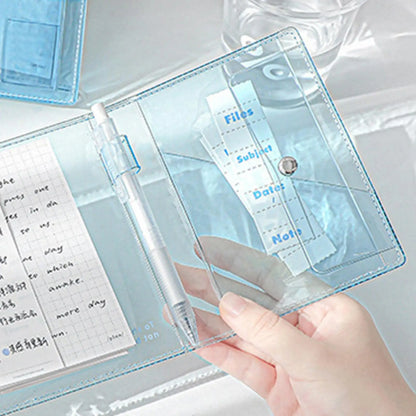 Binder Notebook Aesthetic Portable Detachable Pages Aesthetic Small Notebook Planner for Kids Adults School Classroom College