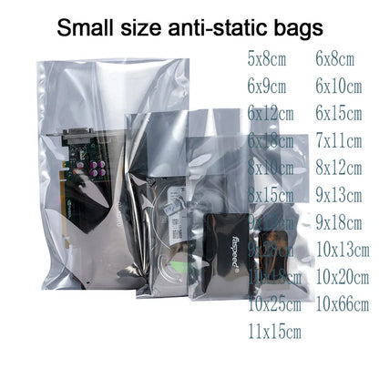 ESD Bag with Top Open Anti Static Shielding Package for Storage Electronic Components PCB Board Protection USB Pouches
