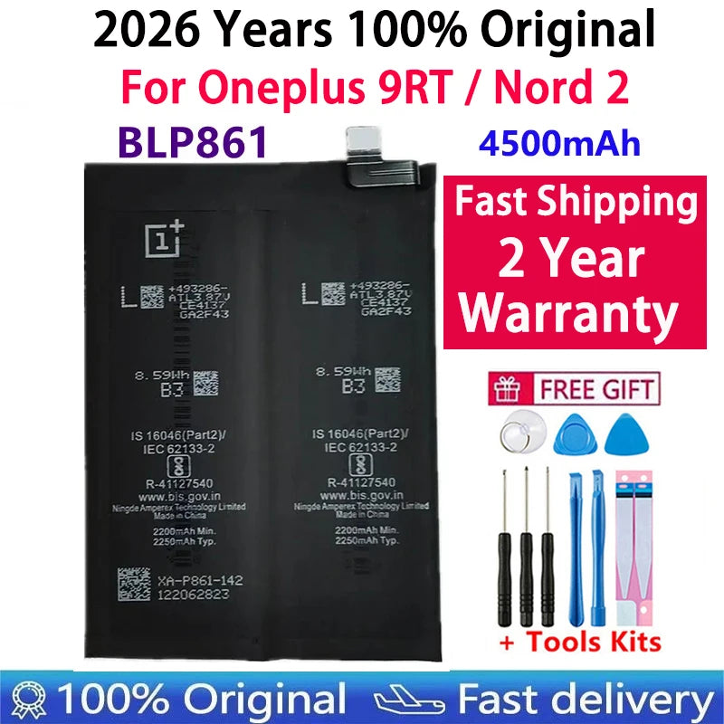 Original Battery For Oneplus one 1+ For OnePlus 1 2 3 1+3 One Plus Nord 2 N10 X 3 3T 5 5T 6 6T 7 7T 8 8T 9 9R Pro Plus Batteries