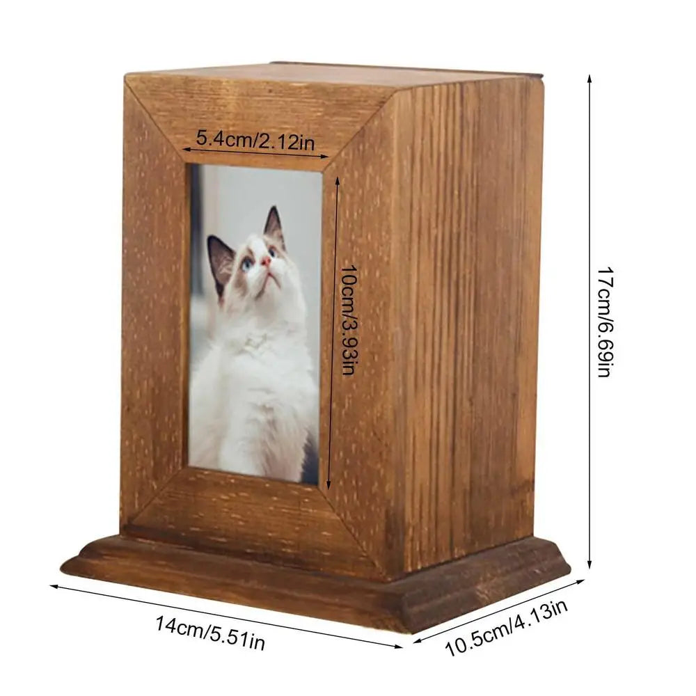 Pet Urns For Dogs Or Cats Wooden Urn Ashes Ashes Personalized Photo Frame Pet Cremation Urns Keepsake Memory Box