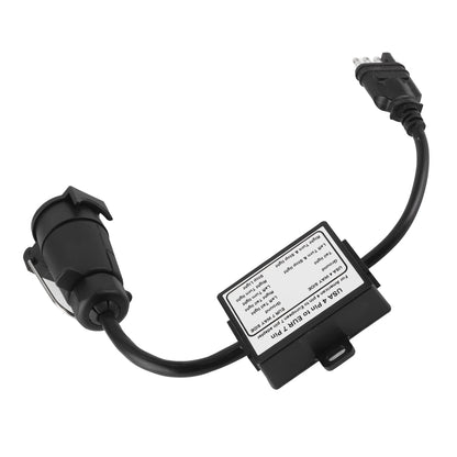 Trailer Connector Light Converter USA 4 Pin to EUR 7 Pin Adapter Stop/Brake Signal Separating 4 Pin to 7 Pin Trailer Adapter