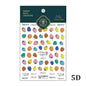Fresh Sweet Fruits Strawberry Cherry Bowknot Love Heart Lemon 5D Nail Art Stickers Self Adhesive Decorations Nail Manicure Decal