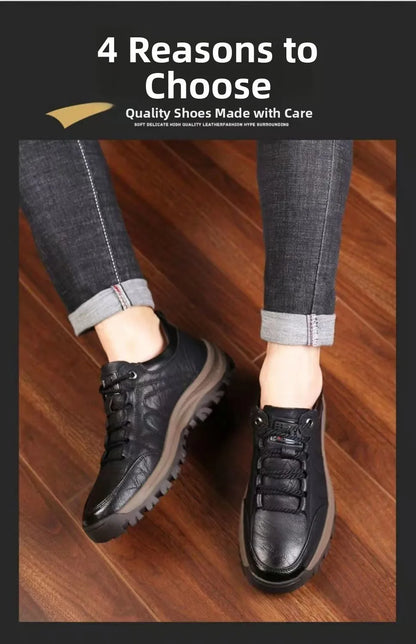 Men's Outdoor Sports Casual Climbing Shoes Winter Fleece Low Help Cotton Shoes Anti-slip Dad Shoes Large Size Men's Shoes