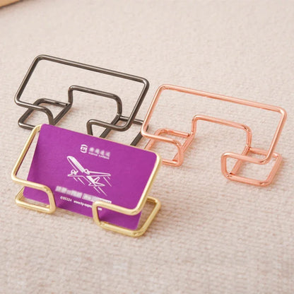 Business Card Holder Desk Bracket - Office Gift Display Cards Organizer - Stylish Business Card Holder for Desktop