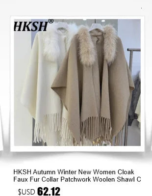 HKSH Outdoor Light Sport Color Contrast Hooded Down Jacket Women's Winter Mountain Leisure Waterproof Climbing Cotton Coat H2887
