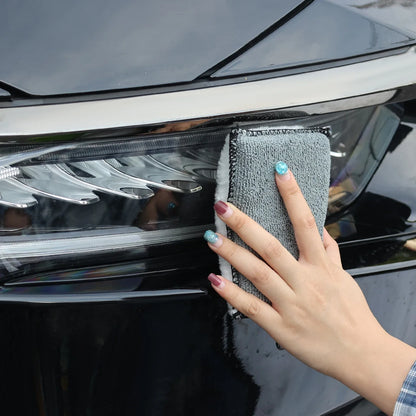 1/3/10Pcs Car Cleaning Microfiber Sponge Auto Interior Fleece Scrubbing Towel for Plastic Leather Wax Sponge Car Cleaning Tools