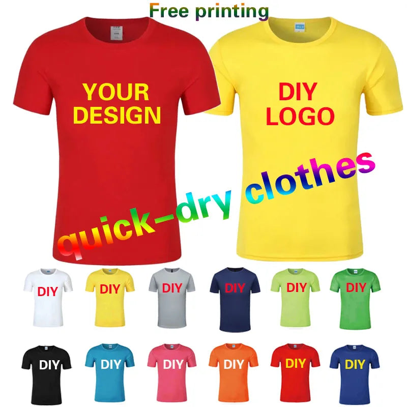 Quick drying work clothes custom T-shirt advertising shirt group build party advertising company printed LOGO