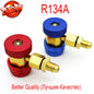 R134A Low High Auto Car Quick Coupler Connector Brass Adapters Car Air Conditioning Refrigerant Adjustable AC Manifold Gauge