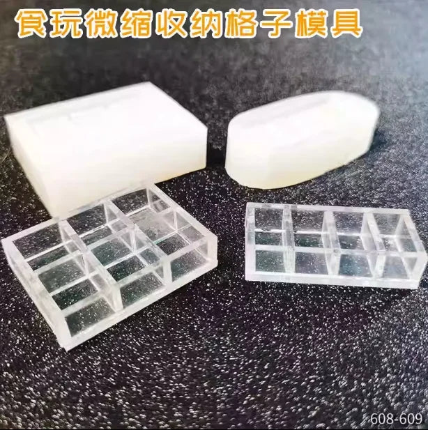 Miniature Food Play Mini Vintage Plate Fruit Plate Dinner Plate Doll House Mini Baking Baking Pan Organizer Jar Silicone Mold