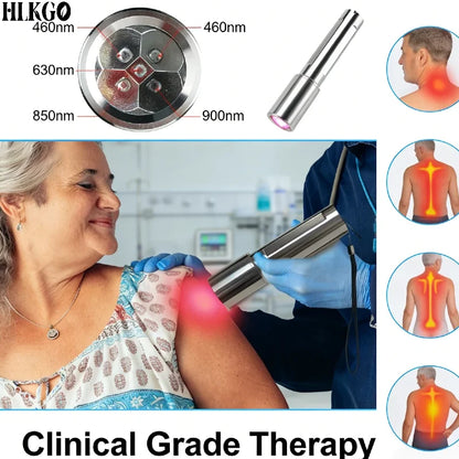 5 Wavelengths Red Light Near Infrared Therapy 940nm, Deep Tissue Pain Relief Physical Treatment for Arthritis Sciatica