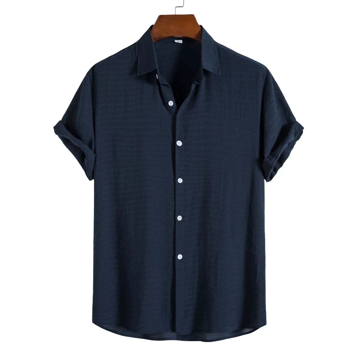 100% Cotton Linen Shirt Men Summer Short Sleeve Male T-shirts Breathable Tops Tee White Clothing Casual Fashion Shirts For Men
