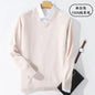 Super 100% Cashmere Sweater 2021 Men Pullover Autumn Winter Warm Classic V-neck Sweaters Male Jumper Jersey Hombre Pull Homme