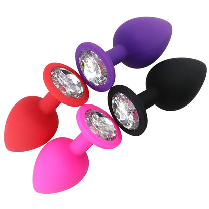 S/M/L Soft Silicone Anal Plug Mini Erotic Butt Plug Sex Toy for Anal Toy Beginner Men Women Gay Couples Prostate Stimulator