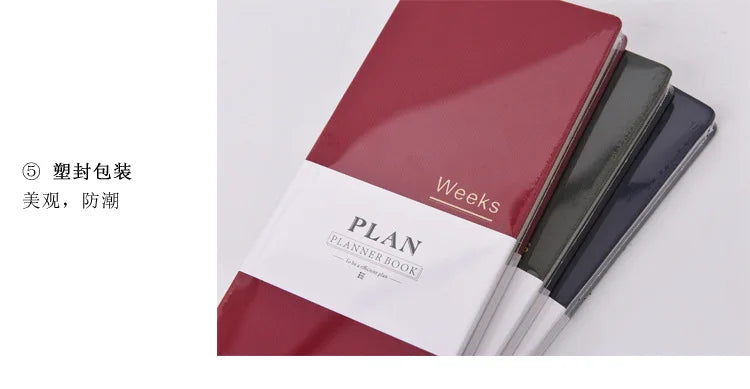 Undated Weekly Fabric A6 Journal - Portable Pocket-Sized Planner for Notes, Goals & Daily Flow Linen Weeks Planning System