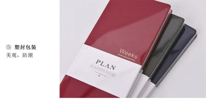 Undated Weekly Fabric A6 Journal - Portable Pocket-Sized Planner for Notes, Goals & Daily Flow Linen Weeks Planning System