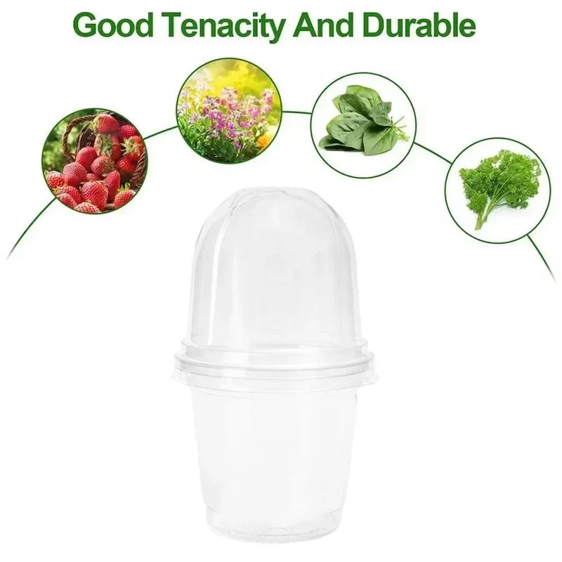 Seed Plant Nursery Pots Plastic Plant Mini Flowerpot Seed Starting Grow Nutrition Cup Plant Container Garden Planters Supplies