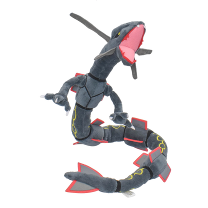 Shiny Rayquaza Plush Toys Stuffed Animal Game for Collectible Gift,Soft Plushies,Cute Cartoon Character Black 12 Inch
