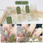 1PC Gel Nail Sticker Patch Slider Flower Gradient Color Back Glue Full Cover Waterproof Gel Nail Sticker UV Lamp Curing Manicur