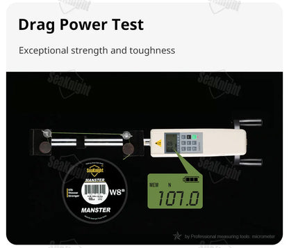 SeaKnight Brand W8 II Series 500M 8 Strands Fishing Line Advanced Braided PE Line anti-UV Seawater proof coating Fishing Line