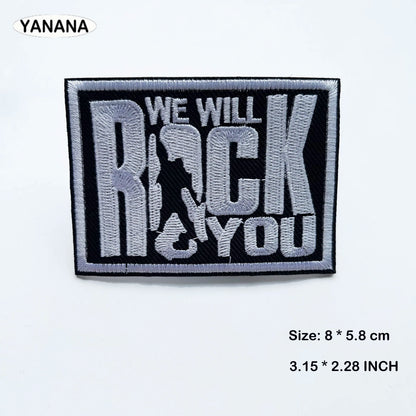 Heavy Metal MUSIC Iron On Patches Cloth BAND ROCK patch Mend Decorate Clothes Apparel Sewing Decoration Applique Badges