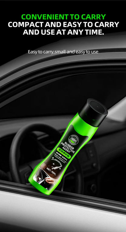 75ml Car Rubber Conditioner Rubber Strip Maintenance Agent Softening Agent Eliminates Noise Rubber Cleaner For Car SUV Vehicle