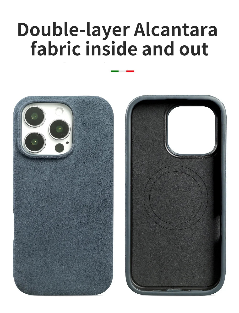 Full Coverage Magnetic Case For IPhone16 Pro 17 15 14 13 12 for ALCANTARA Magsafe Artificial Leather Supercar Suede Phone Cover