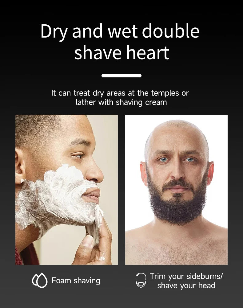 HIENA Shaving Machine Men Electric Shaver Hair Clipper Rechargeable Metal Housing Pro Electric Shaver for Men Electric Home