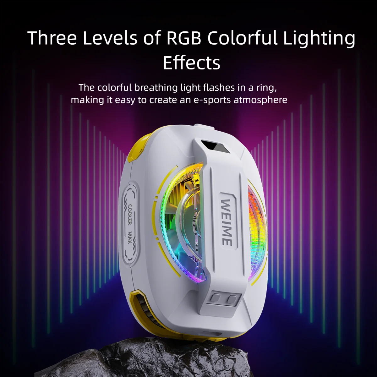 Magnetic Phone Semiconductor Cooler with Rechargeable Battery - 3000mAh Portable Phone Cooler for Gaming & Live Streaming, Clip-