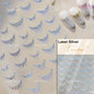 5D Gold Stamped Silver Sun Stars Snake Nail Art Stickers Totems Reliefs Self Adhesive Dark Chinese Style Manicure Decals
