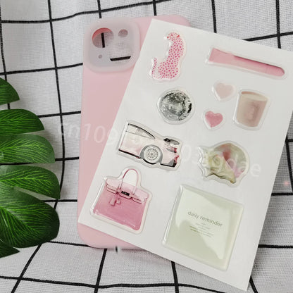 personal phone case dome epoxy sticker silicon resin ipad label popular decorative crystal gel logo jelly cute DlY glass shapes