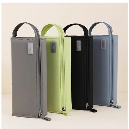 Mega Pencil Case! 20+ Slots & Mesh Pockets. Rigid Non-Bend + 90° Zipper. All-in-One for School/Travel