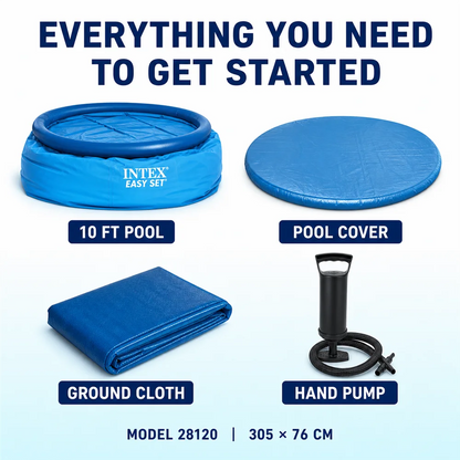 Removable Inflatable Pool Easy Set 3.05m X 76 cm or  Inches and Optional Cover - Instant Assembly 1942 or 3077 Liters Triple Layer