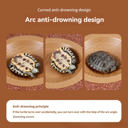 Turtle Bathing Pool, Reptile Feeding Dish Water Pot, Landscape Fish Tank Decoration,Turtle Bath Pool for Aquatic Climbing Pet