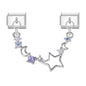 Tassel Chain Butterfly Flowers Star Moon Heart Zircon Italian Charm Links Fit 9mm Bracelet Stainless Steel DIY Jewelry Making